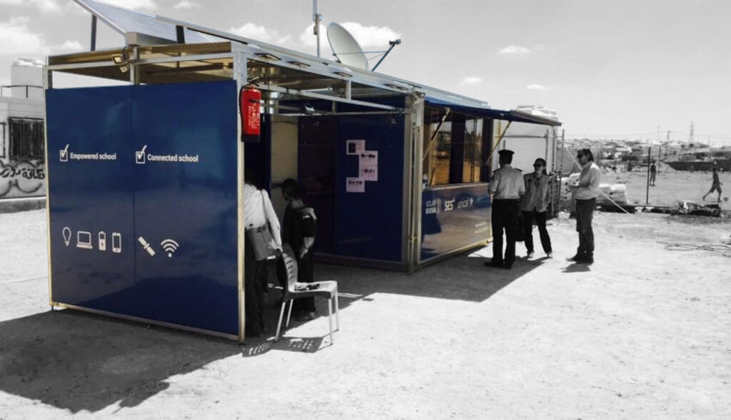 solar powered solution in a refugee camp